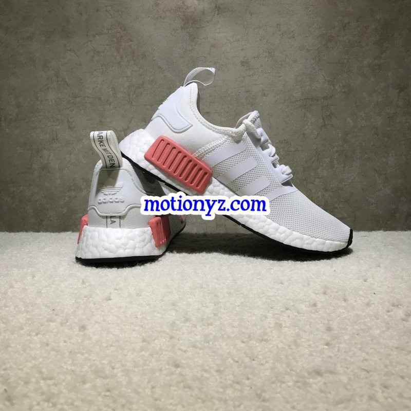 Real Boost Adidas NMD R1 PK White Pink GS